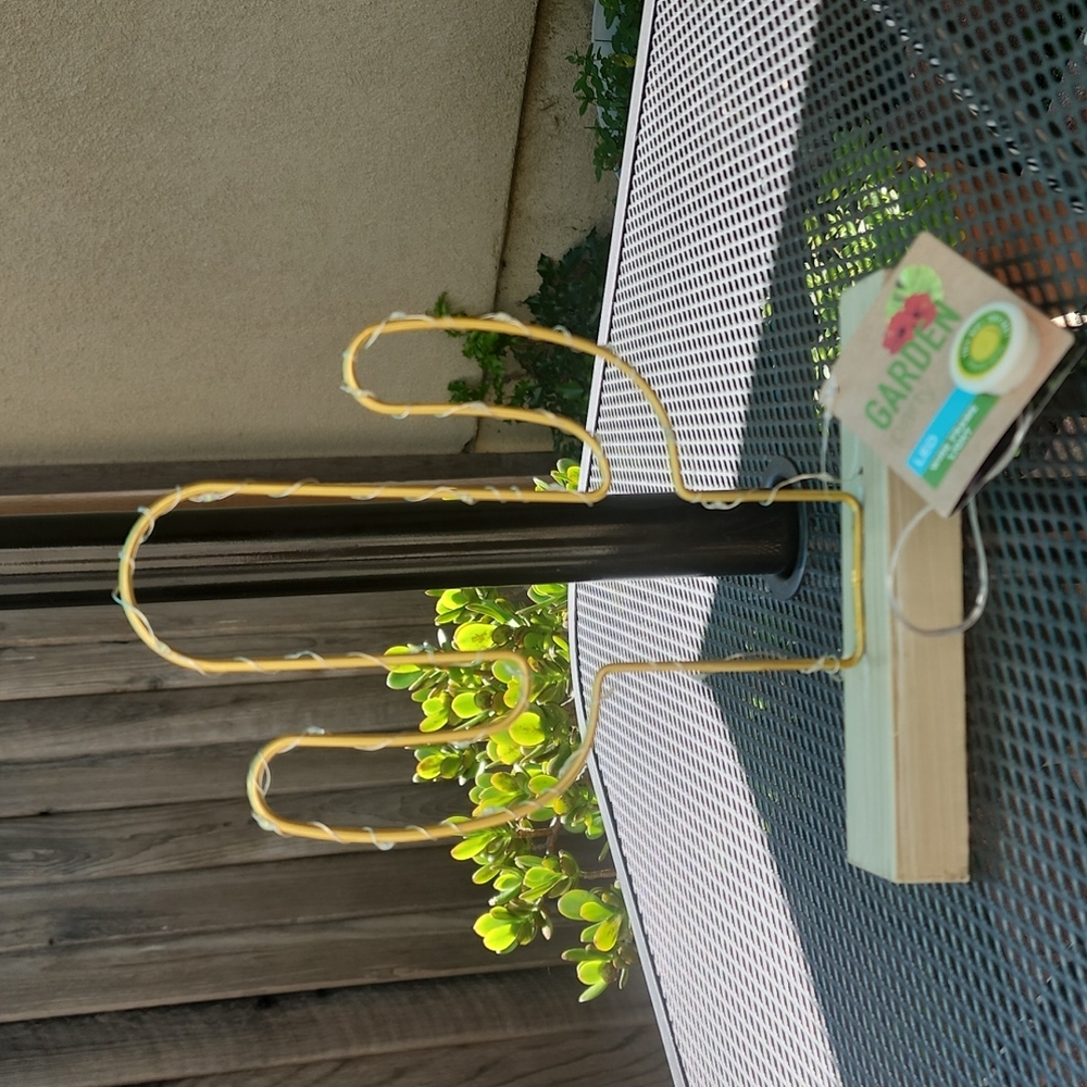 Wire frame light. For garden or any room decor